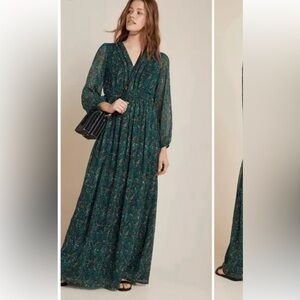 Ranna Gill Black and Gold Maxi Dress